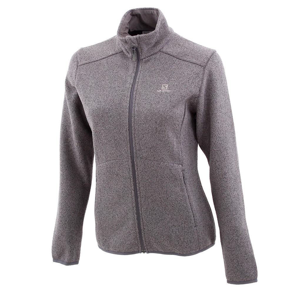 Salomon BISTRA FZ W Chaquetas Mujer - Gris - Colombia (70914-BPMI)